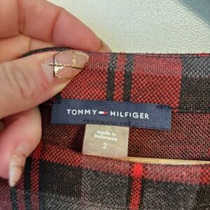 Tommy Hilfiger Red and Black Plaid Apparel